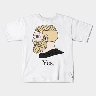 Nordic Chad Gamer Yes Dank Meme Kids T-Shirt